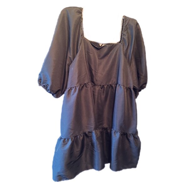 Levi's Women's Dolci Baby Doll Dress || short black square neck dress - Picture 2 of 7